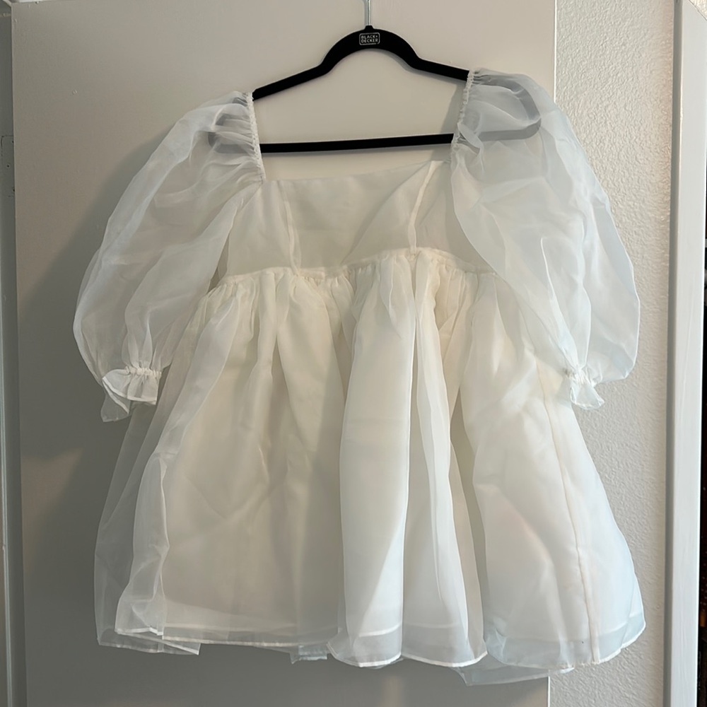 Selkie Ivory Puff Dress